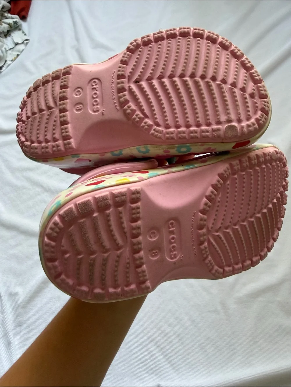 CROCS Pink Kids Clog Sandals with Character Charms